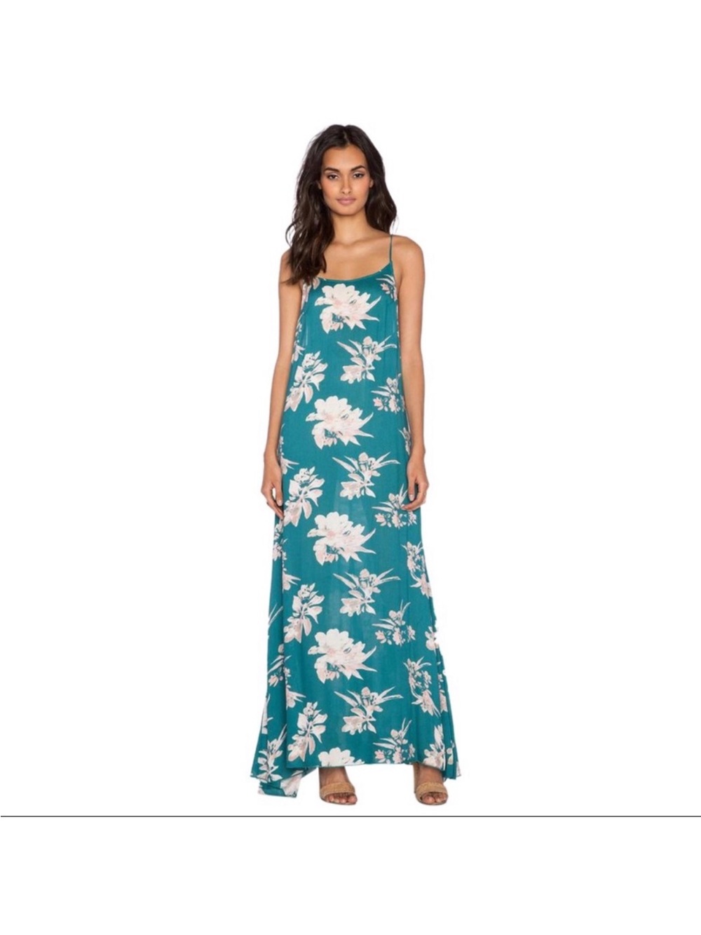 Free People "Easy To Love" Floral Slip Maxi Dress,SP